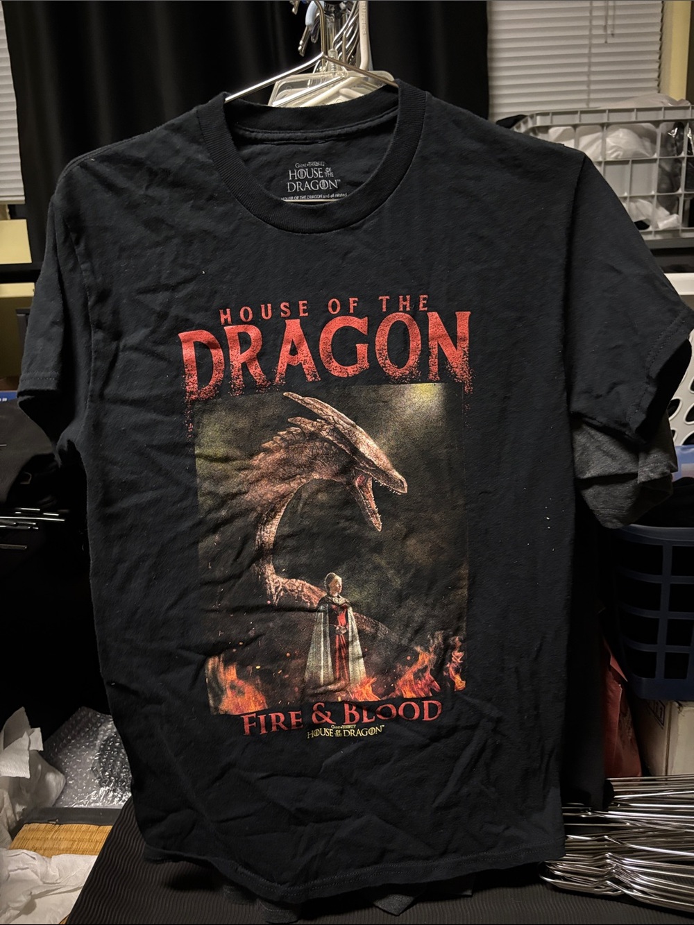 "House of the Dragon Fire & Blood" Black Graphic T‑Shirt